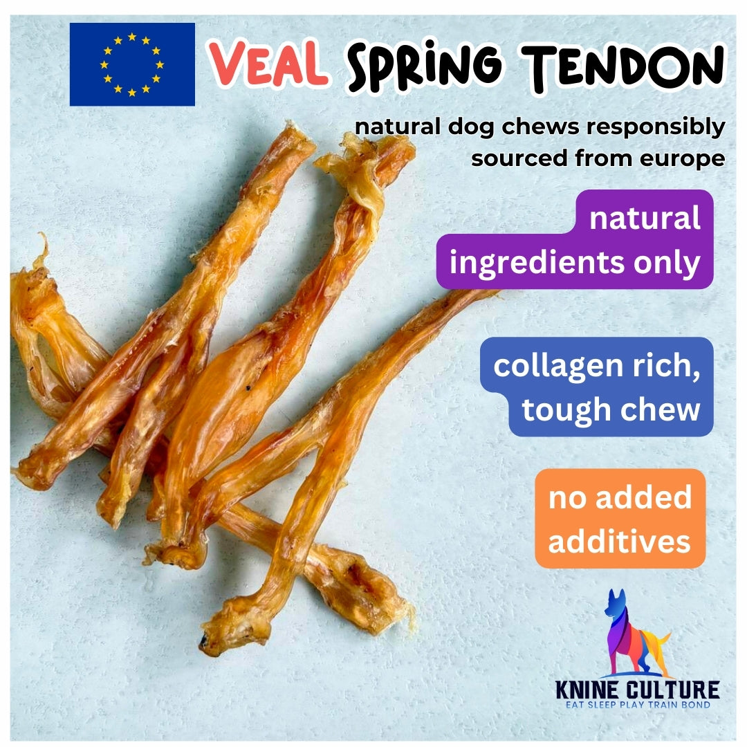 Veal Spring Tendon(Achilles Tendon) 天然牛筋狗犬磨牙棒 （200g)